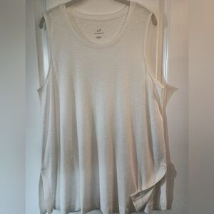 J. Jill Ladies XL White Sleeveless Tunic Top